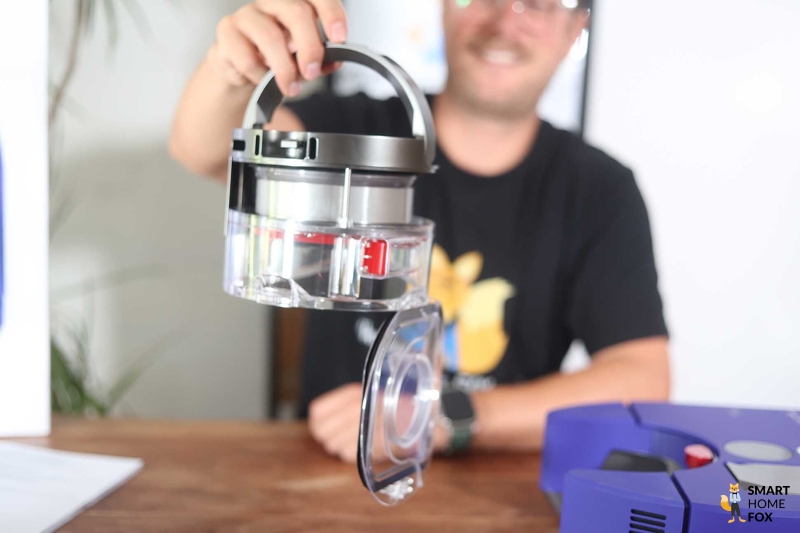 Dirt container of the Dyson 360 Vis Nav